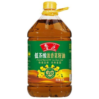 鲁花低芥酸浓香菜籽油压榨食用油