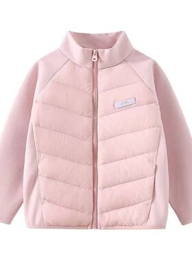儿童韩系立领加绒保暖羽绒服套装