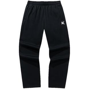 安踏KT运动裤长裤男士冬季新款加绒篮球训练跑步卫裤针织直筒裤子