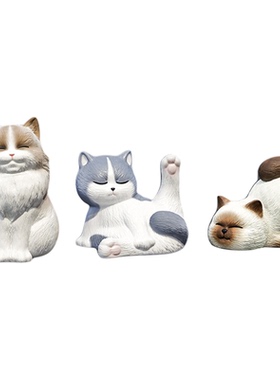 可爱猫咪摆件汽车中控台装饰品