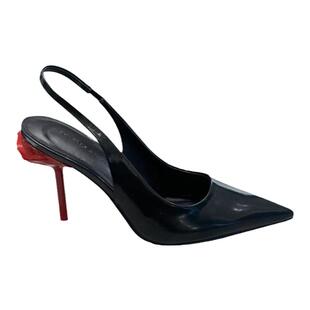 2025年夏季新款60280437玫瑰细高跟时尚简约松紧带尖头后空凉鞋女