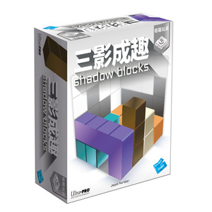 栢龙三影成趣桌游儿童三视图积木教具三维立体投影玩具空间思维