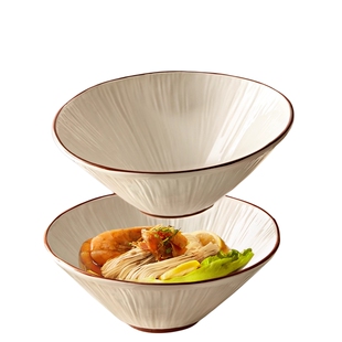 陶瓷面碗家用2026新款斗笠碗拉面碗大号吃面条碗专用汤面碗泡面碗