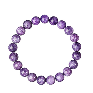 紫龙晶手串吊坠亲宝水晶查罗石女单圈天然水晶手链饰品时尚礼物