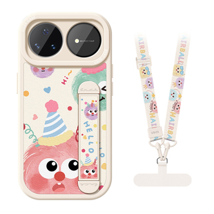 适用华为nova15pro手机壳nova12保护套nova14ultra新款13的12活力版硅胶11腕带支架背挂绳调皮煤球女挂脖斜跨