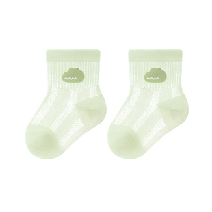 婴儿袜子夏薄款新生0到3个月6到12初生宝宝纯棉a类无骨春款中筒袜