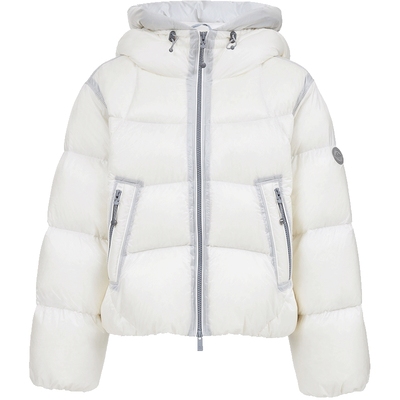 ONLY连帽立领抽绳短款羽绒服