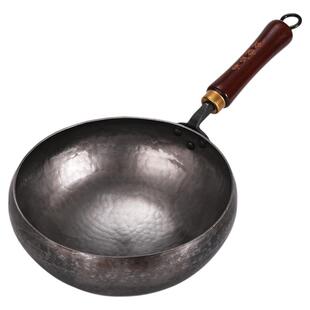章丘大肚锅铁锅加深纯手工锻打官方旗舰无涂层不粘锅家用熟铁炒锅