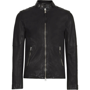 明星同款ALLSAINTS男士泽西风皮衣夹克Cora羊皮骑士春季款M064LB