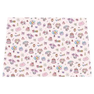 可爱卡通粉色小兔kt猫包装纸节日儿童节国庆新年礼物礼品包装装饰diy礼物小朋友情侣高颜值精美材料包书皮纸