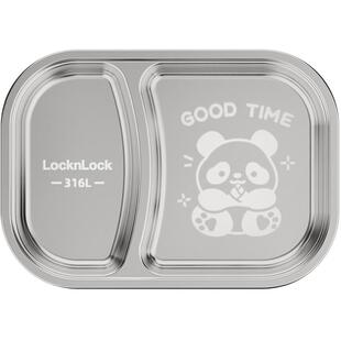 乐扣乐扣宝宝餐盘自主进食儿童餐具316不锈钢分餐盘分格辅食盘