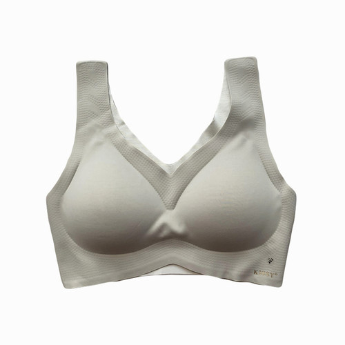 正品如kissy内衣无痕无钢圈运动背心吻ru文胸套装女官方旗wen舰店