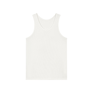 RESERFF 立体坑条微弹针织螺纹纯棉工字打底无袖背心男款潮流痞帅