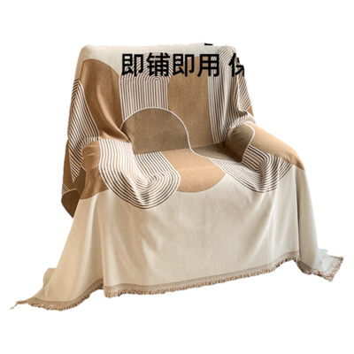 单人沙发盖布雪尼尔一片式全盖
