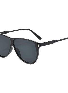 大框猫眼蛤蟆形茶色复古墨镜防晒