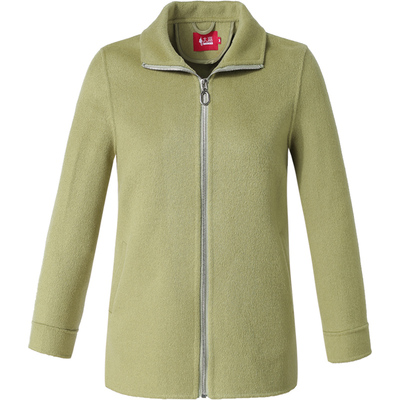 双面羊绒女短款拉链羊毛夹克外套