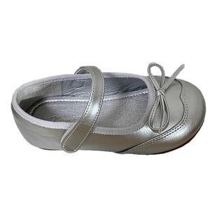 葵兮韩版童鞋2025新款圆头春秋中大童皮鞋软底单鞋演出公主小银鞋