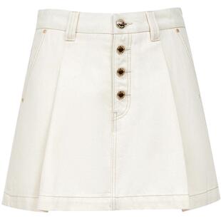 ONLY2025夏季新款天丝莱赛尔高腰4粒扣显瘦A字裙裤短裤牛仔裤女