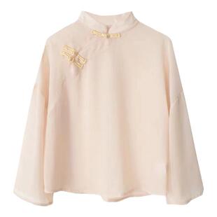 古典舞练功服演出舞蹈服装复古盘扣旗袍上衣国风女中国风表演跳舞