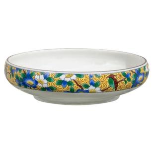 美浓烧日本进口复古宫廷风圆钵古伊万里小吃盘陶瓷碗日式餐具家用