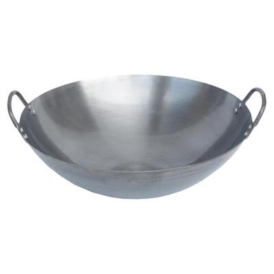 老式无涂层大马厨师饭店专用铁锅