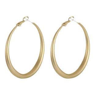 有北手作 大圈耳环女设计感欧美哑光磨砂圆耳圈2025新款潮耳夹