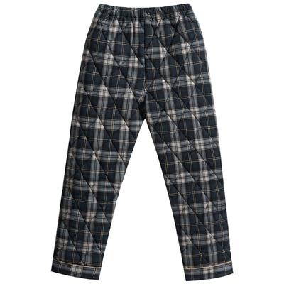 男士睡裤秋冬加厚纯棉夹棉家居裤