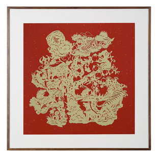 铜师傅 手工錾刻 铜雕画《福之十二生肖》客厅装饰玄关画 背景画