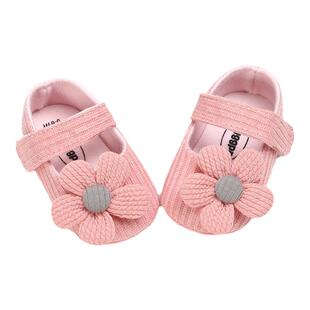 春秋女公主鞋室内软布底婴儿学步鞋周岁百天0-1岁宝宝布鞋子单鞋