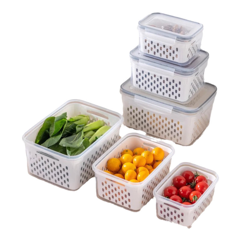 塑料保鲜盒家用双层收纳