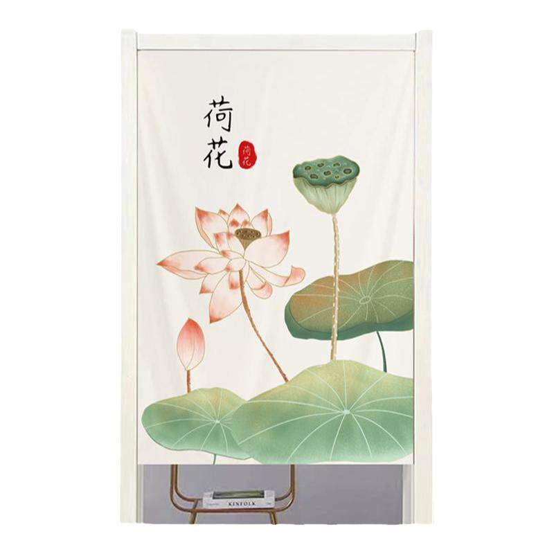 布艺免打孔半帘隔断帘放隐私