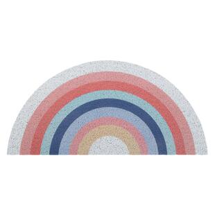 ins小清新高弹丝圈半圆进门地垫 家用入户门口耐磨耐蹭防滑垫脚垫