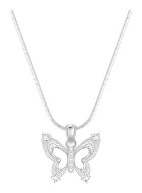 VIVIWELL星闪蝶影拉丝蝴蝶项链
