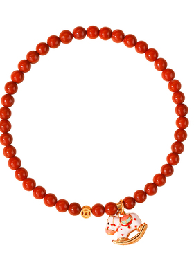 满肉南红官方正品小金马吸金单圈转运手链手串马年本命年女款礼物
