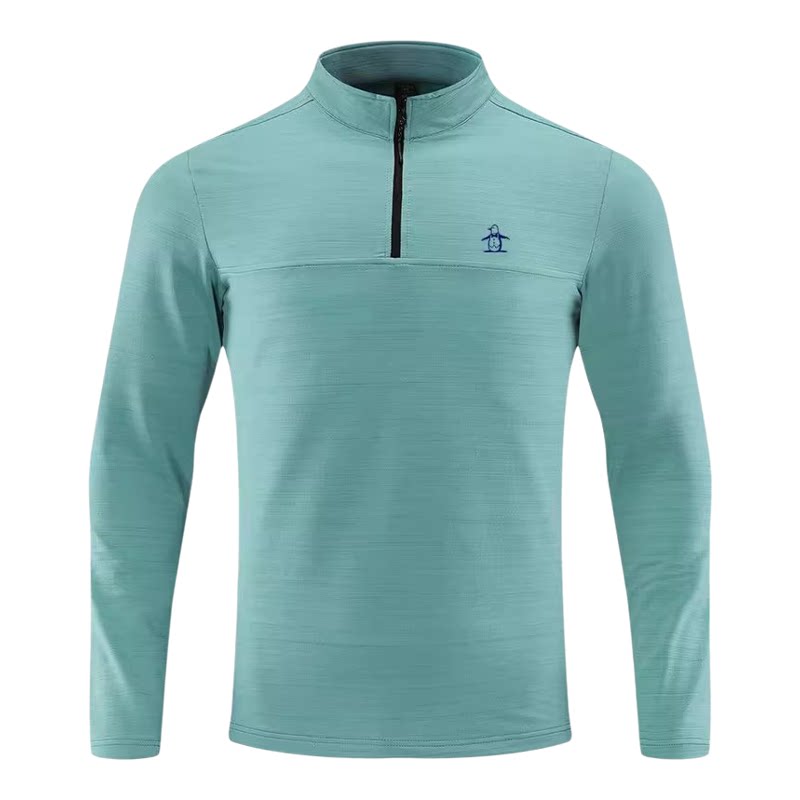 香港代购 MUNSINGWEAR/万星威高尔夫服长袖T恤男半拉链领休闲商务