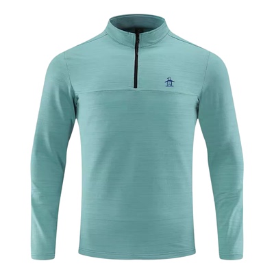 香港代购 MUNSINGWEAR/万星威高尔夫服长袖T恤男半拉链领休闲商务