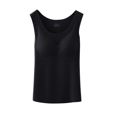 蓝色半岛保暖背心女新款秋冬德绒