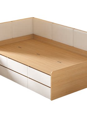 板式床简约现代卧室家具