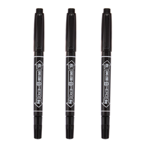 （10支包邮）英雄887小双头24色可选单色彩色油性记号笔勾线笔2种粗细擦不掉不掉色