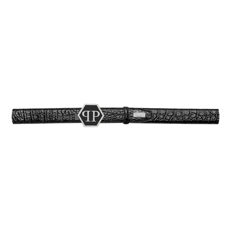 PHILIPP PLEIN 2026年新款男士压纹牛皮皮带商务休闲装饰腰带