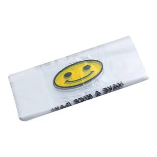 笑脸加厚透明塑料袋外卖垃圾袋商用打包袋购物袋方便手提袋子食品