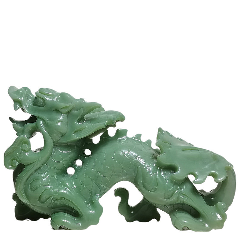 天然客厅摆件青龙岫玉招财