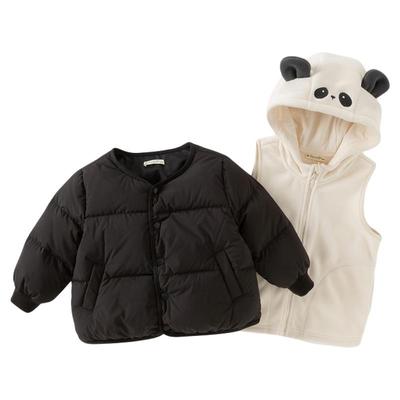 戴维贝拉儿童羽绒服冬装男童女童三防外套宝宝摇粒绒内胆两件套