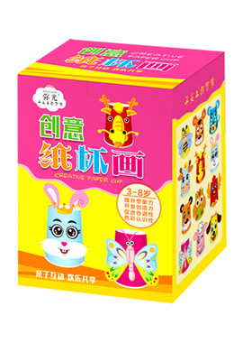 儿童diy纸杯动物贴画手工制作