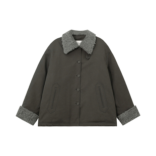 郑买买 粉雾梦境 秋冬款慵懒百搭翻领巨好看的冬装轻装滑羽绒服女