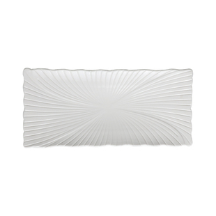 纯白盘子陶瓷简约高级感长条盘子寿司盘长方形盘点心盘西餐盘商用