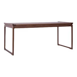 素舍新中式书桌黑胡桃实木案台毛笔书法桌家用书案明式画案书画桌