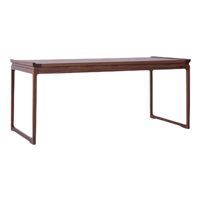 素舍新中式书桌黑胡桃实木案台毛笔书法桌家用书案明式画案书画桌