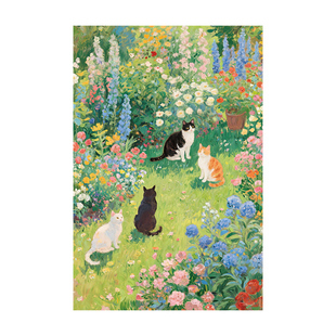 猫的天空之城1000片拼图花间喵议会可爱猫咪成人版玩具装饰画礼物