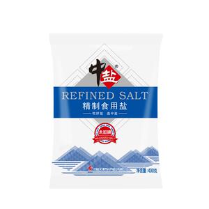 中盐食盐家用精制整箱未加碘